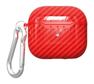 Beline Carbon Cover Air Pods 4 Czerwony