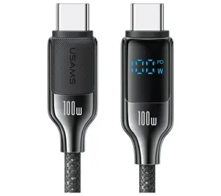 USAMS USB-C do USB-C 100W 1,2m Czarny