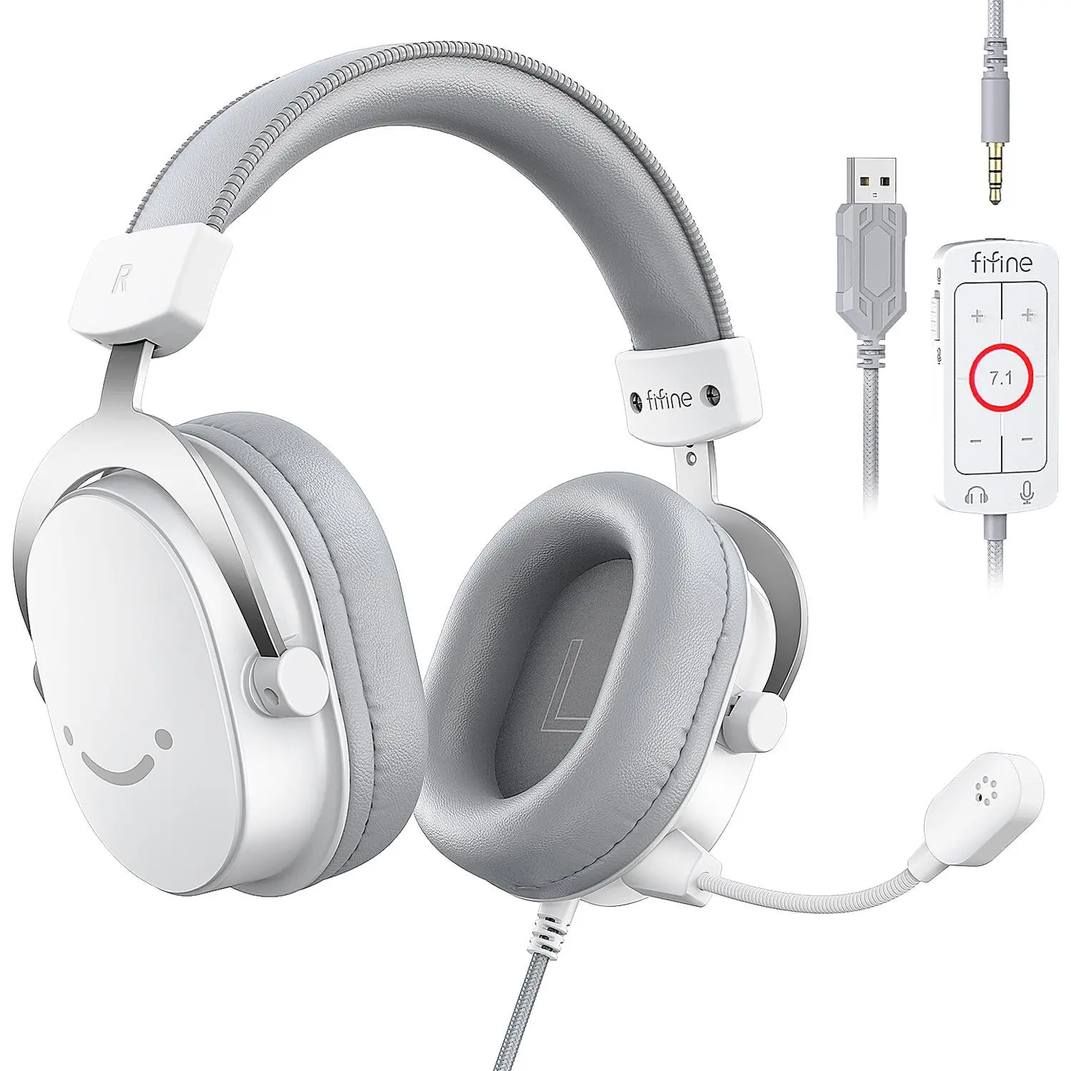 фото Навушники з мікрофоном Fifine H9 White