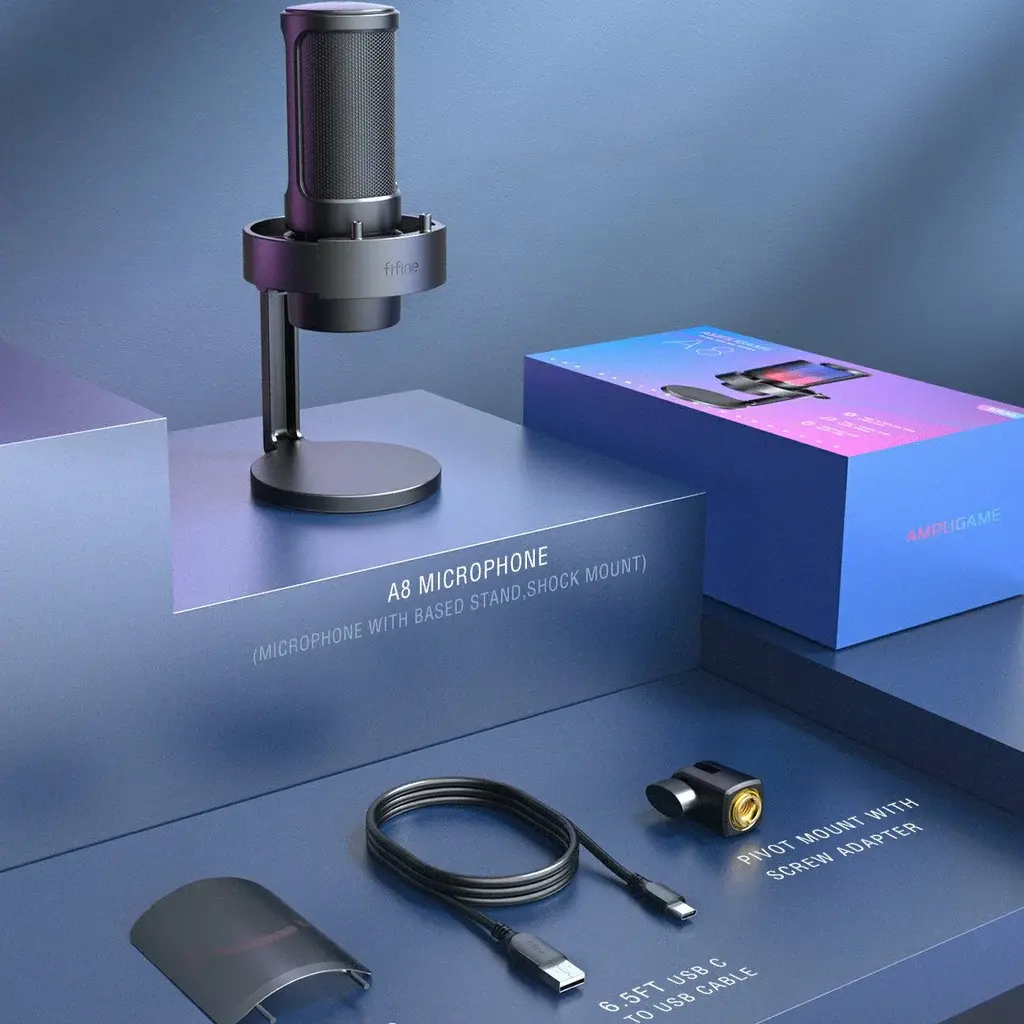 фото Мікрофон для ПК/ для стрімінгу, подкастів Fifine A8