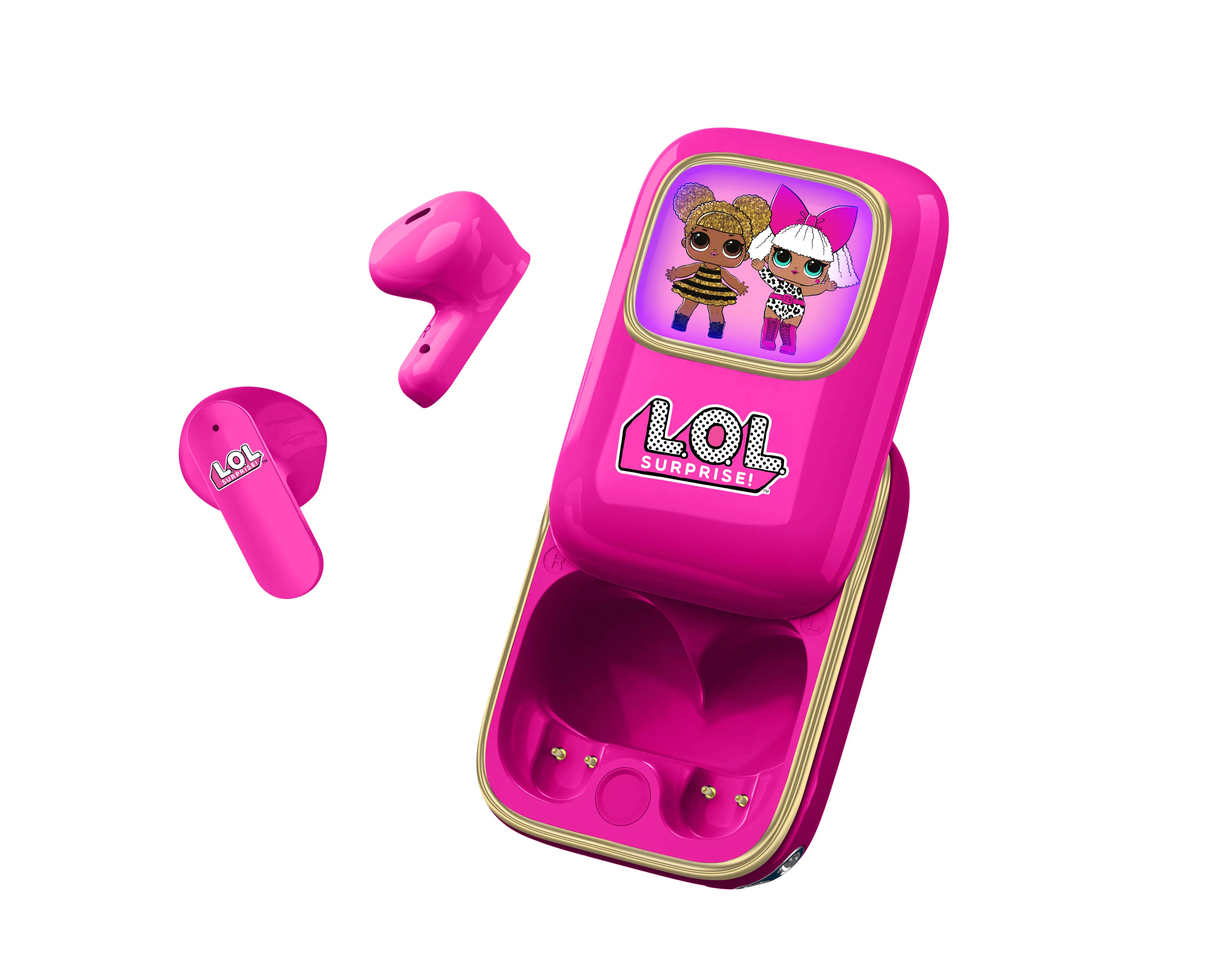 Słuchawki bezprzewodowe z mikrofonem OTL Technologies L.O.L. Surprise! Slide TWS Dla Dzieci Douszne Różowy