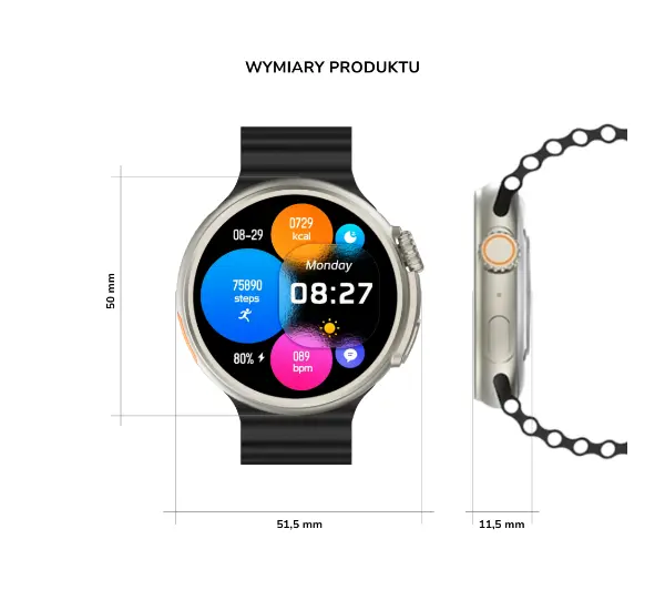 Yaxo OXNARD Titanium 51mm GPS Czarny