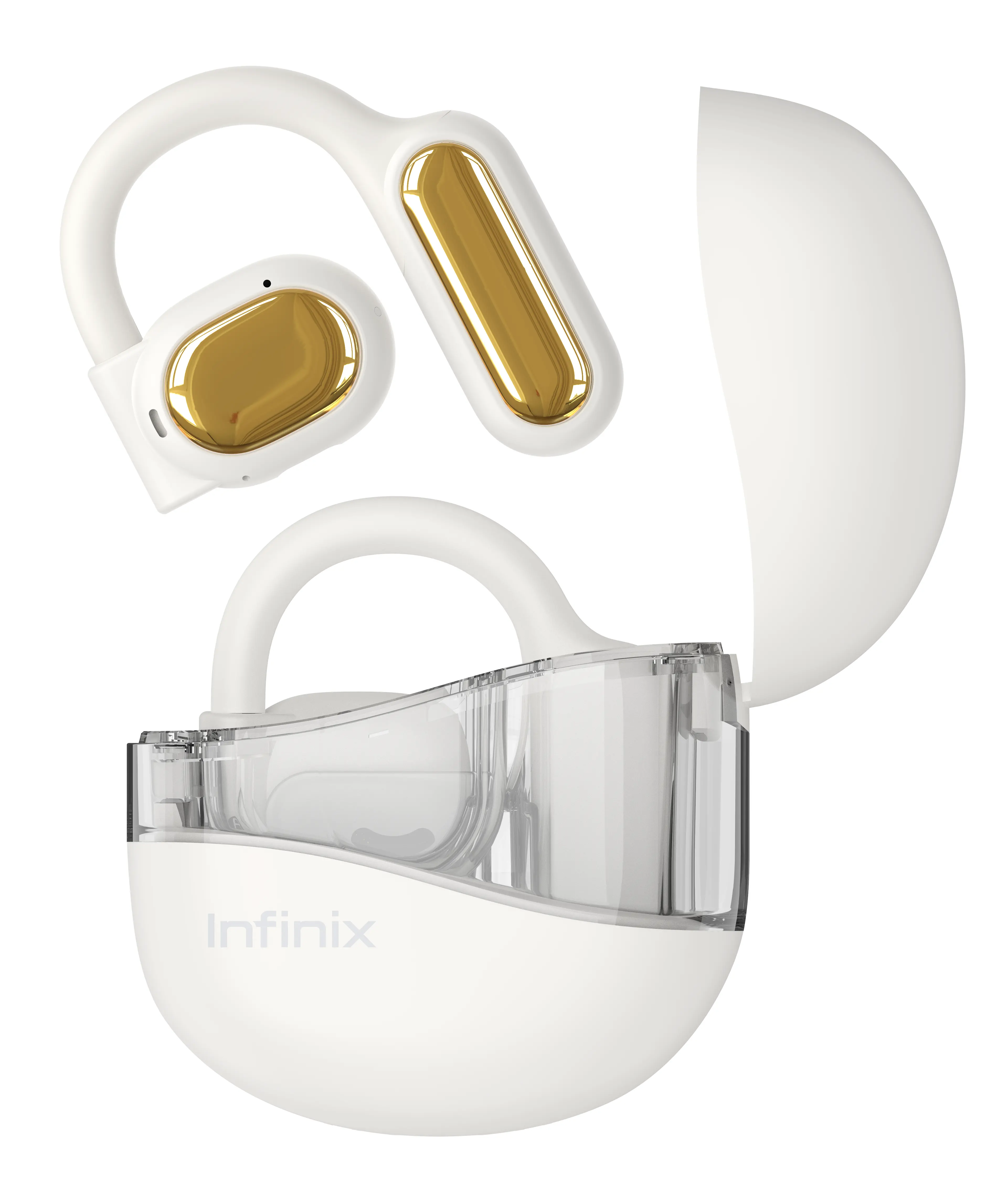 Słuchawki bezprzewodowe Infinix XBuds 3 Loop XEOE01 Douszne Bluetooth 5.3 Funkcje AI Biały