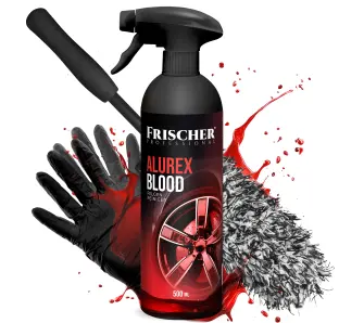 Zestaw akcesoriów samochodowych Frischer FR00147 krwawa felga 500ml + Szczotka + 2 rękawiczki