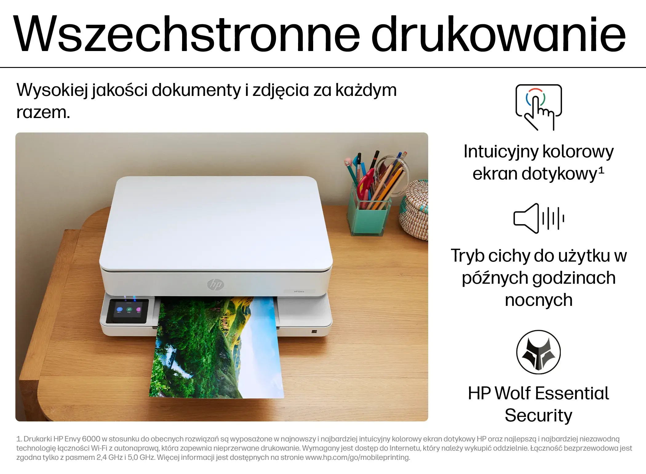 Urządzenie wielofunkcyjne HP Envy 6120e Instant Ink WiFi  Biało-brązowy