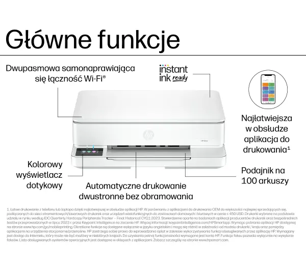HP Envy 6120e Instant Ink WiFi  Biało-brązowy