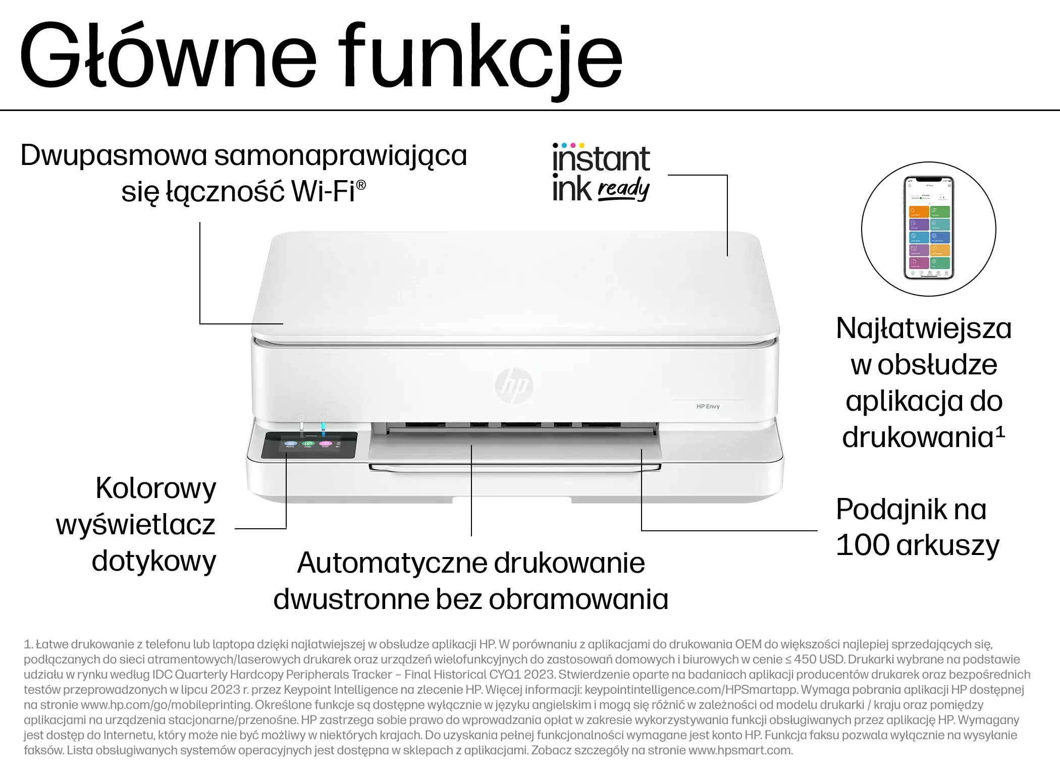 Urządzenie wielofunkcyjne HP Envy 6120e Instant Ink WiFi  Biało-brązowy