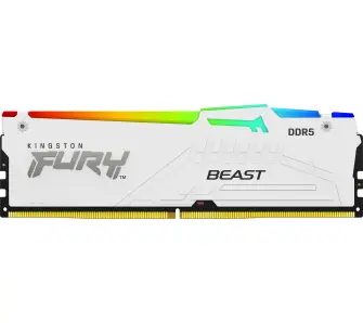 Pamięć RAM Kingston FURY Beast RGB DDR5 16GB 6000 CL30 EXPO Biały