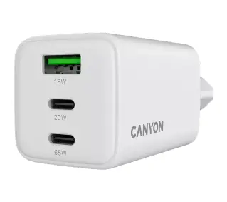 Canyon CU65ACC GAN 65W 2xPD 1xQC Biały