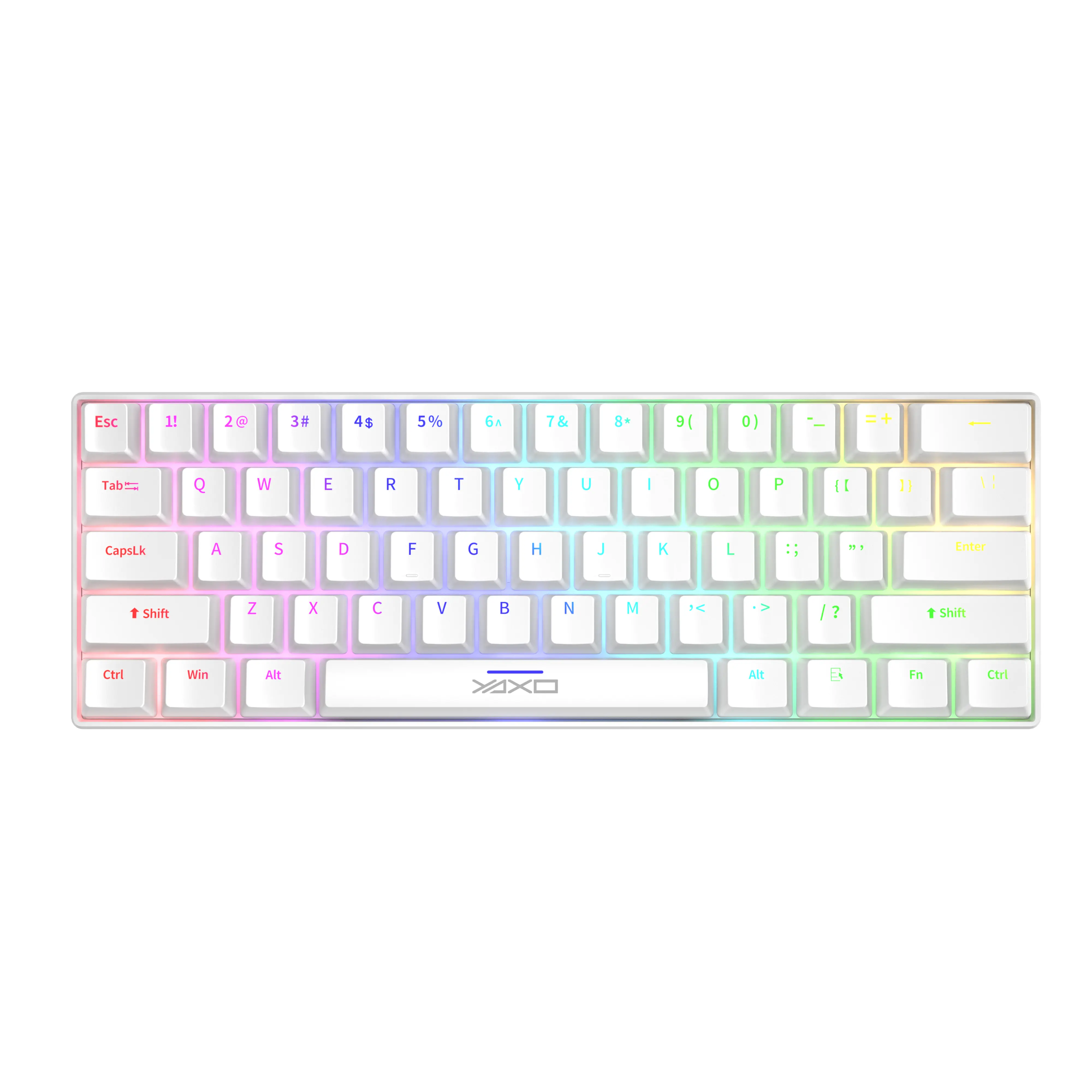 Klawiatura mechaniczna Yaxo Nuxlak Outemu Red Biały