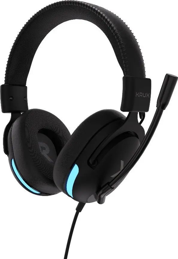 фото Навушники з мікрофоном Krux Crave RGB Black (KRXC015)