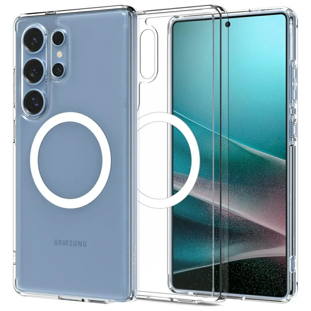 Etui Spigen Ultra Hybrid Mag MagSafe do Galaxy S25 Ultra Biały