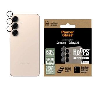 Szkło hartowane PanzerGlass Hoops Camera Lens Protector do Galaxy S25 Transparent