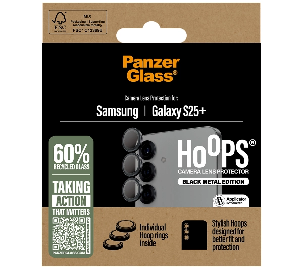 PanzerGlass Hoops Camera Lens Protector do Galaxy S25+ Czarny