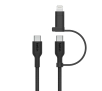 Kabel Belkin 2w1 USB-C do Lightning 60W 1,5m Czarny