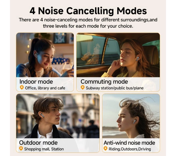 QCY MeloBuds Pro HT08 ANC Dokanałowe Bluetooth 5.3 Czarny