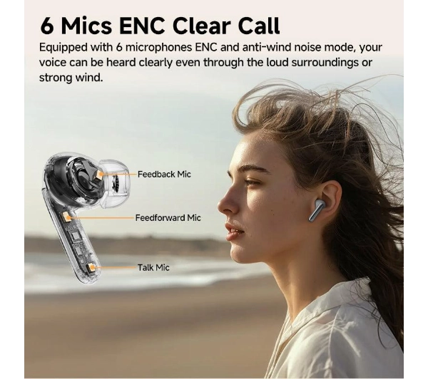 QCY MeloBuds Pro HT08 ANC Dokanałowe Bluetooth 5.3 Czarny