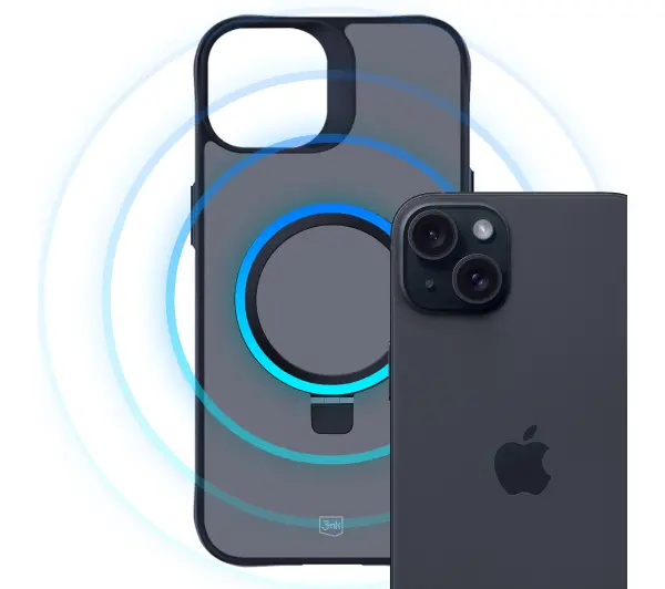 3mk Smoke Case MagStand do iPhone 15 Plus Czarny