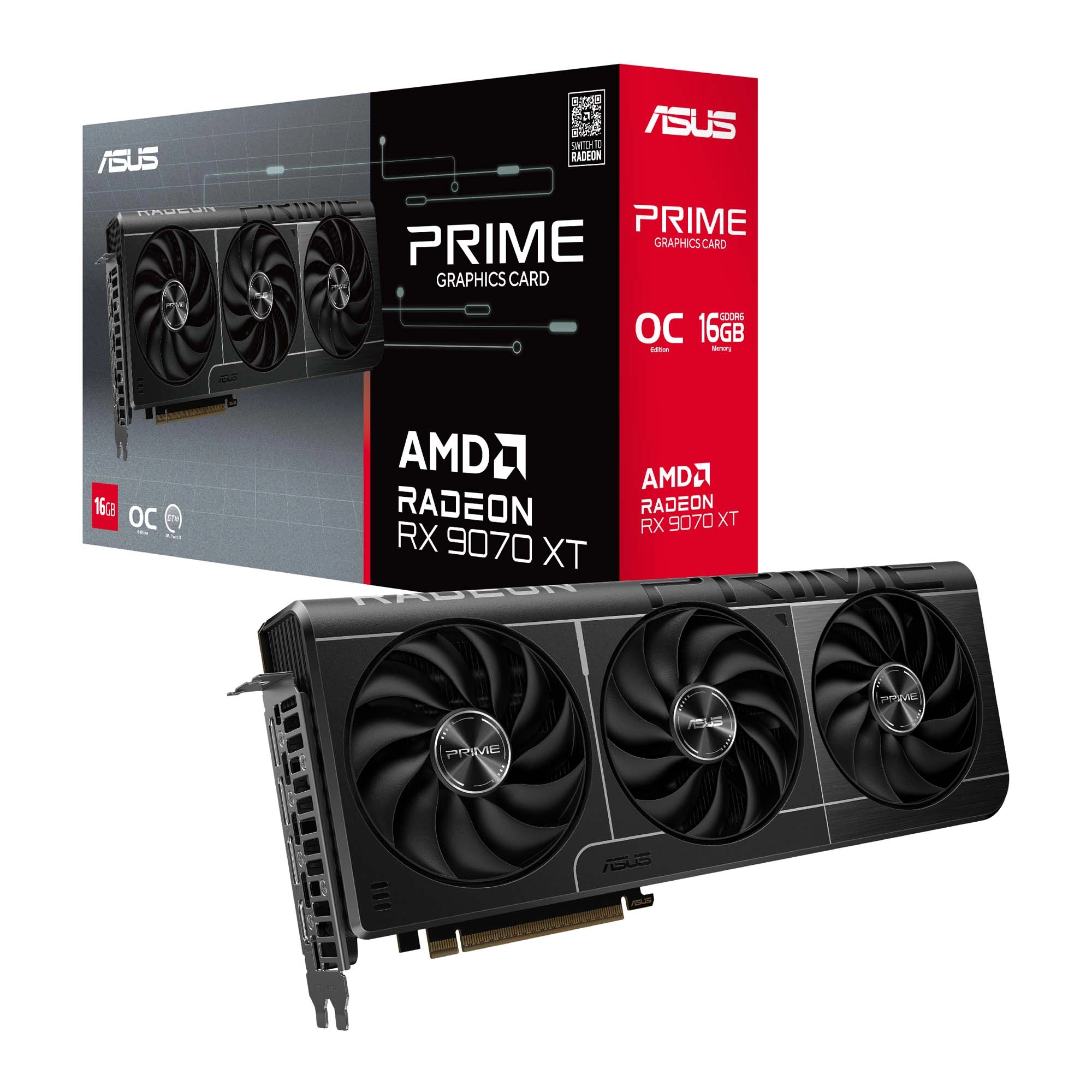 Karta graficzna ASUS Prime Radeon RX 9070 XT OC Edition 16GB GDDR6 256bit FSR