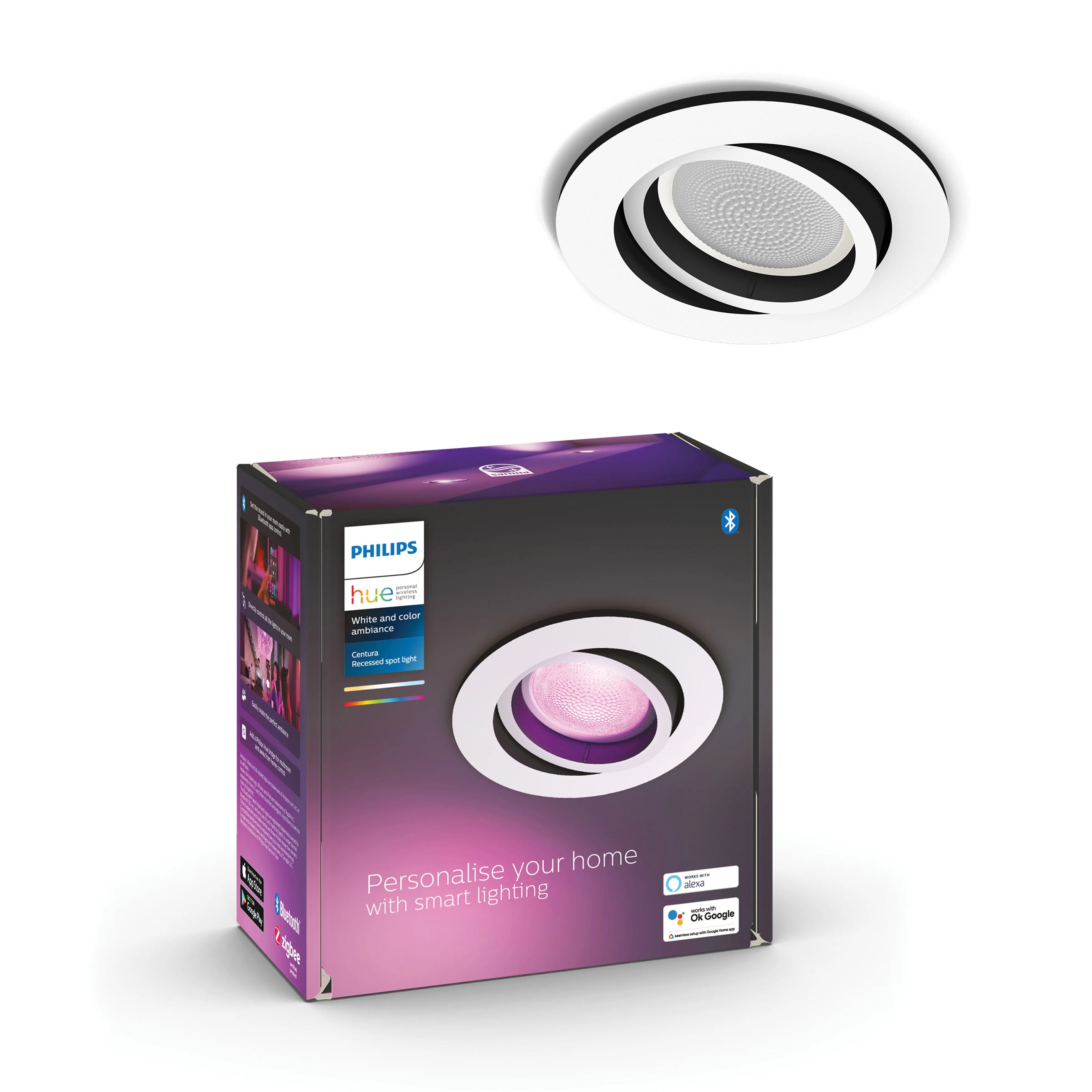 Oświetlenie punktowe Philips Hue White and Color Ambiance Centura 1szt. Biały