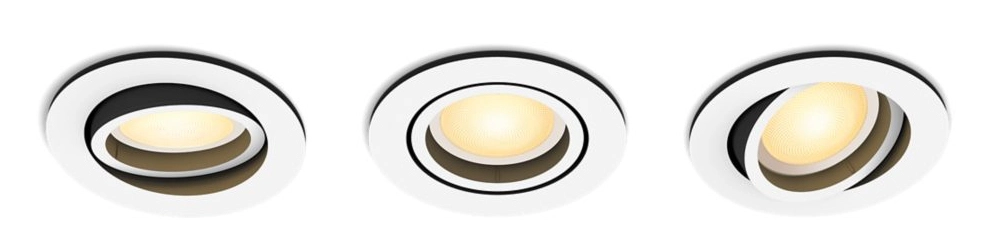 Oświetlenie punktowe Philips Hue White Ambiance Milliskin 3szt. Biały