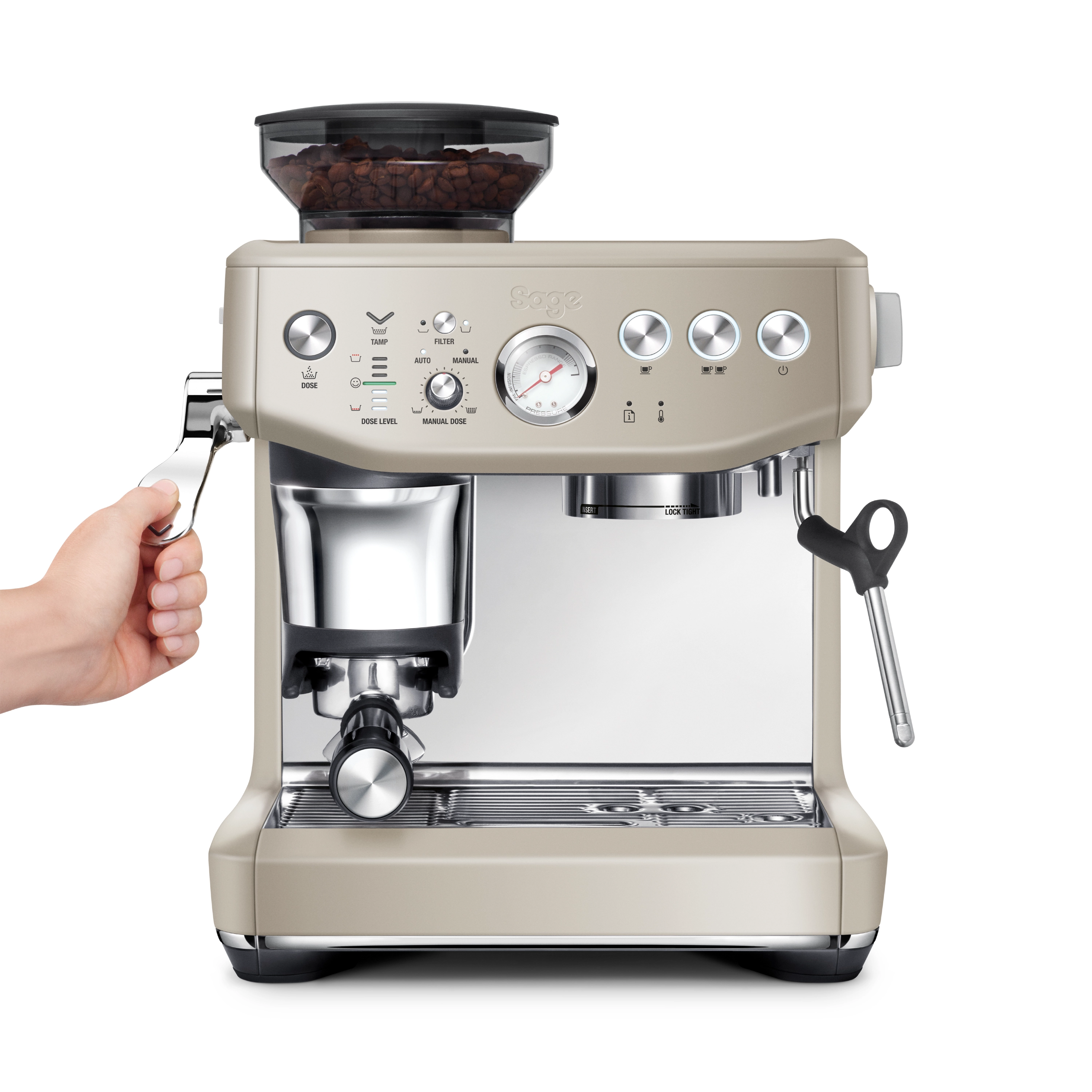 фото Ріжкова кавоварка еспресо Sage Impress Express SES876ALM