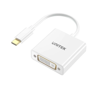 Adapter Unitek V1429A01 USB-C na DVI 1080P@60Hz, Biały, 15cm