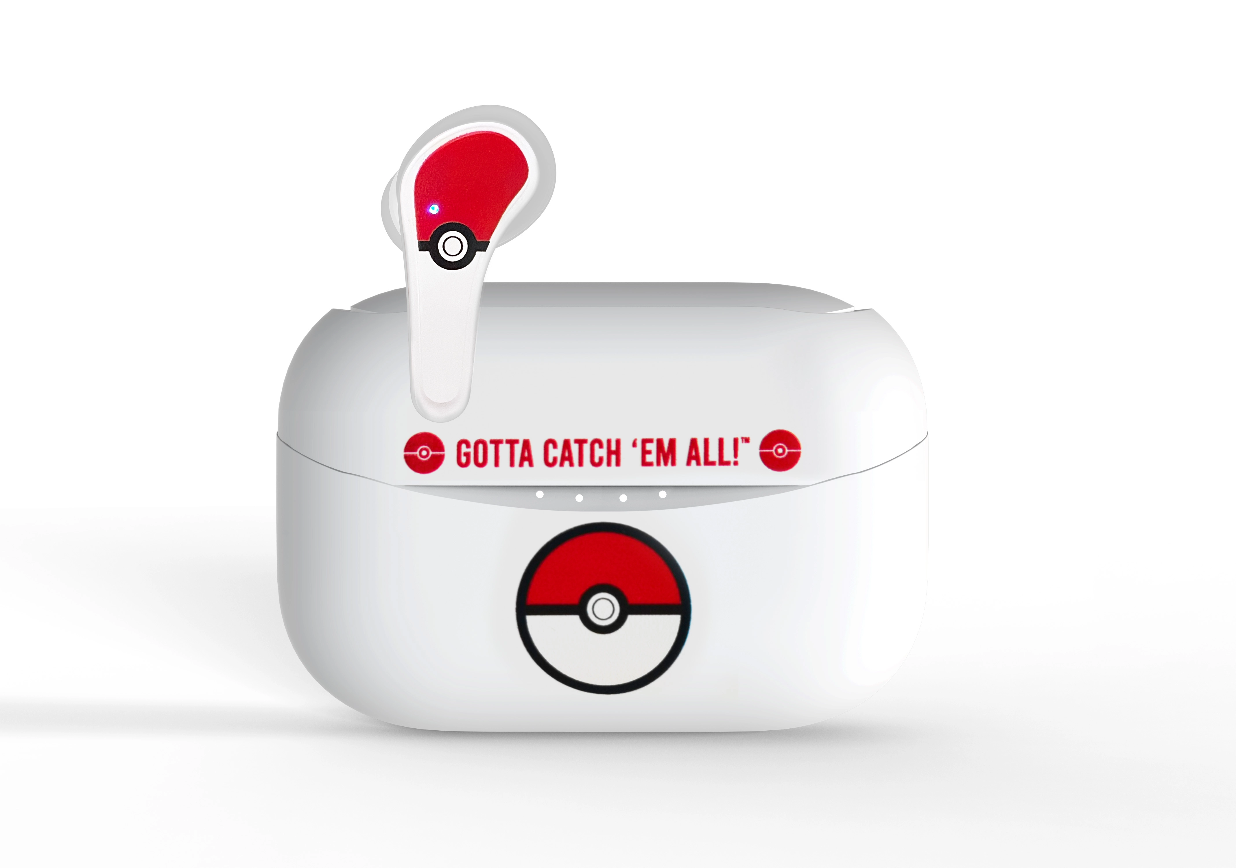 Słuchawki bezprzewodowe OTL Technologies Pokémon Poké Ball TWS Earphones Dla Dzieci Dokanałowe Bluetooth 5.3 Biało-czerwony