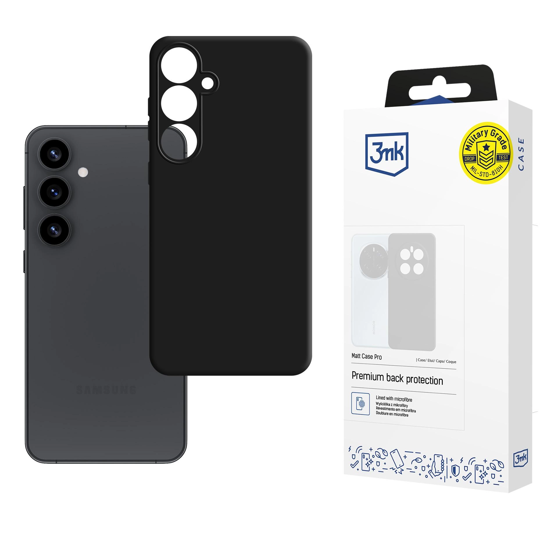 Etui 3mk Matt Case Pro do Galaxy S25 Plus Czarny