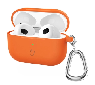 Etui na słuchawki Bizon Case Headphone Silicone do AirPods 4 Pomarańczowy