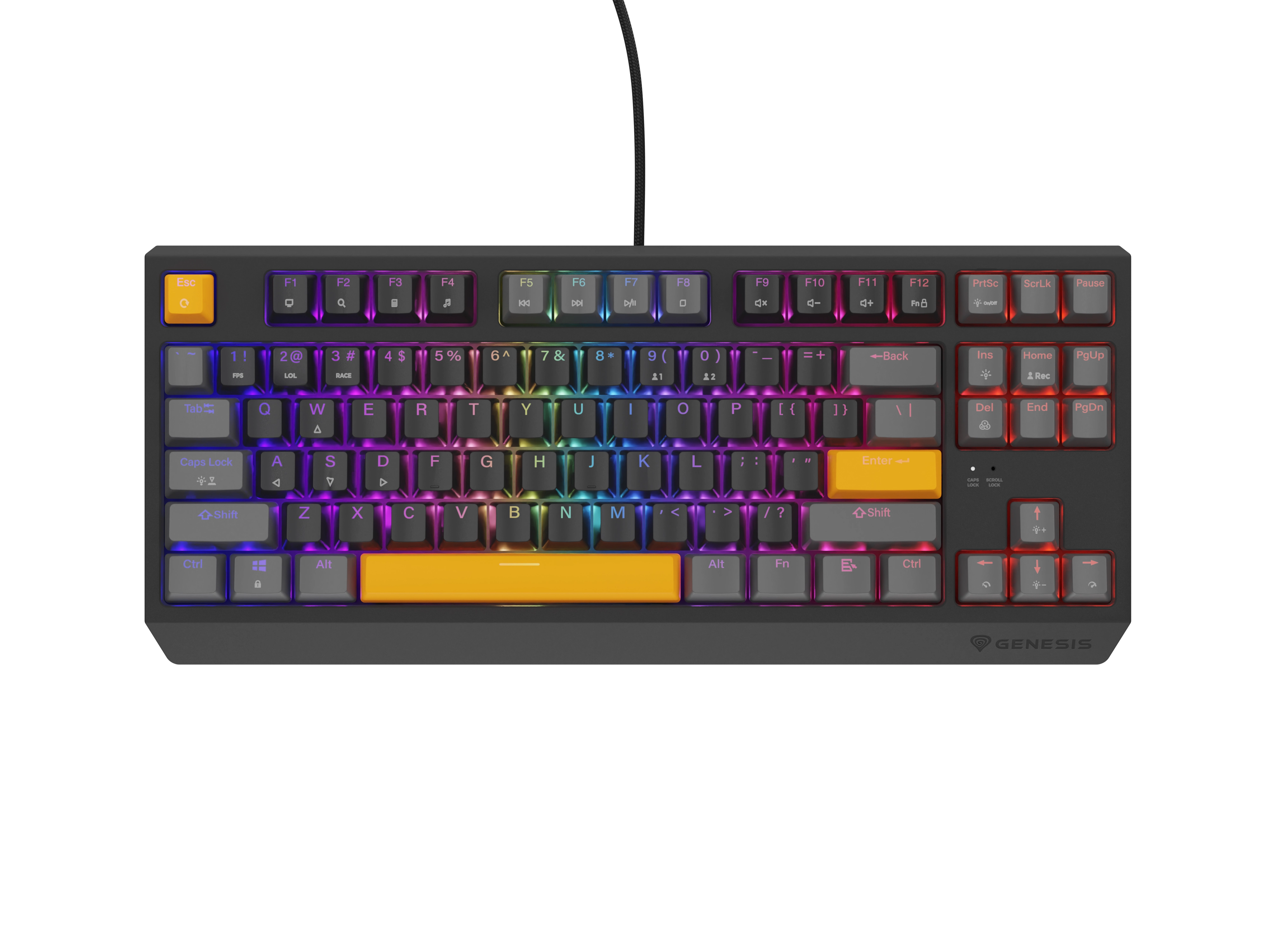 Klawiatura mechaniczna Genesis Thor 230 TKL Outemu Red Szary