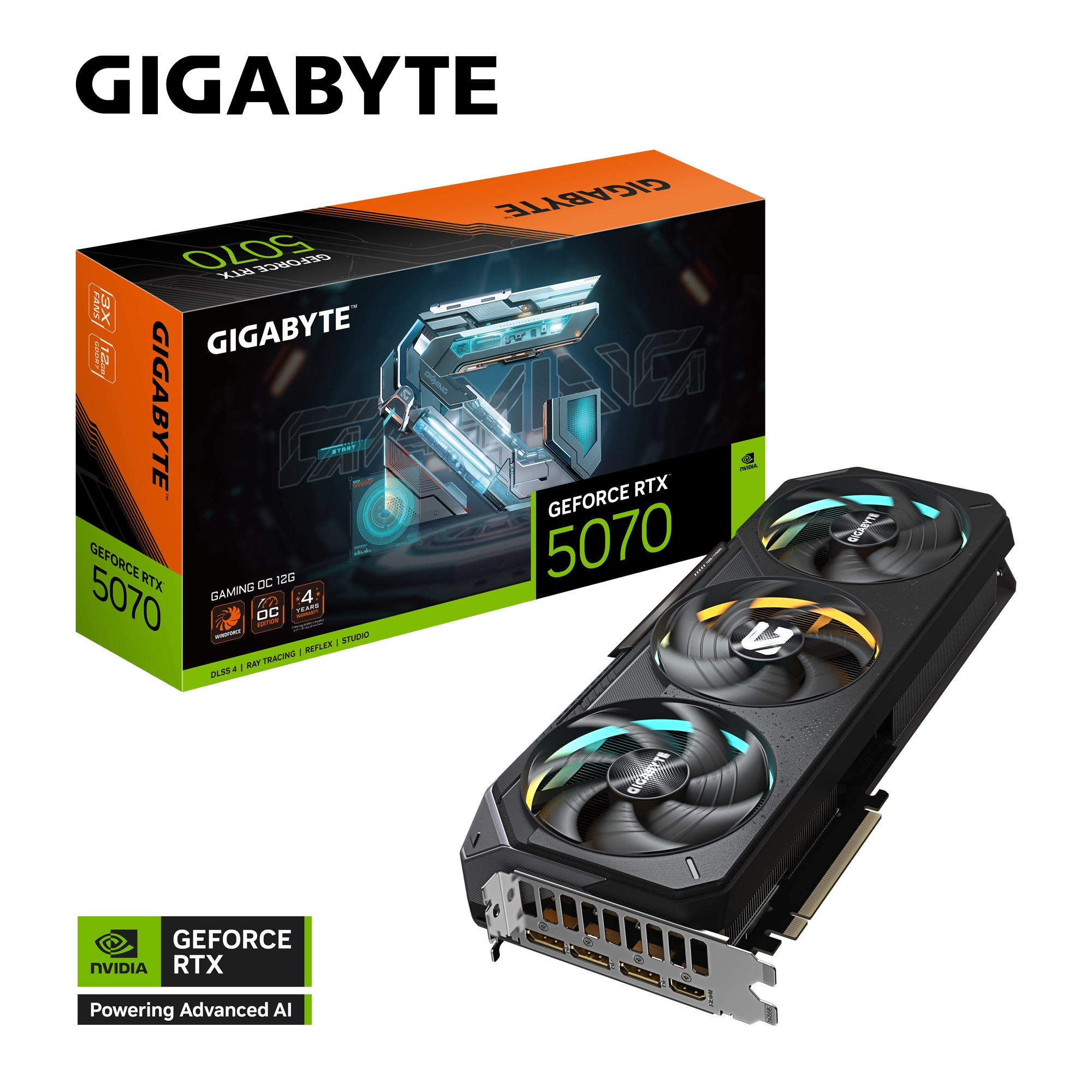 Karta graficzna Gigabyte GeForce RTX 5070 GAMING OC 12GB GDDR7 192bit DLSS 4