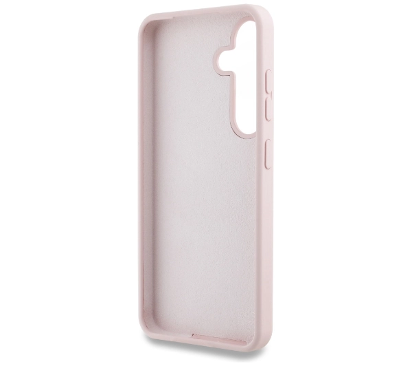 Guess Silicone Big 4G Logo Bottom Script Galaxy S25 Różowy