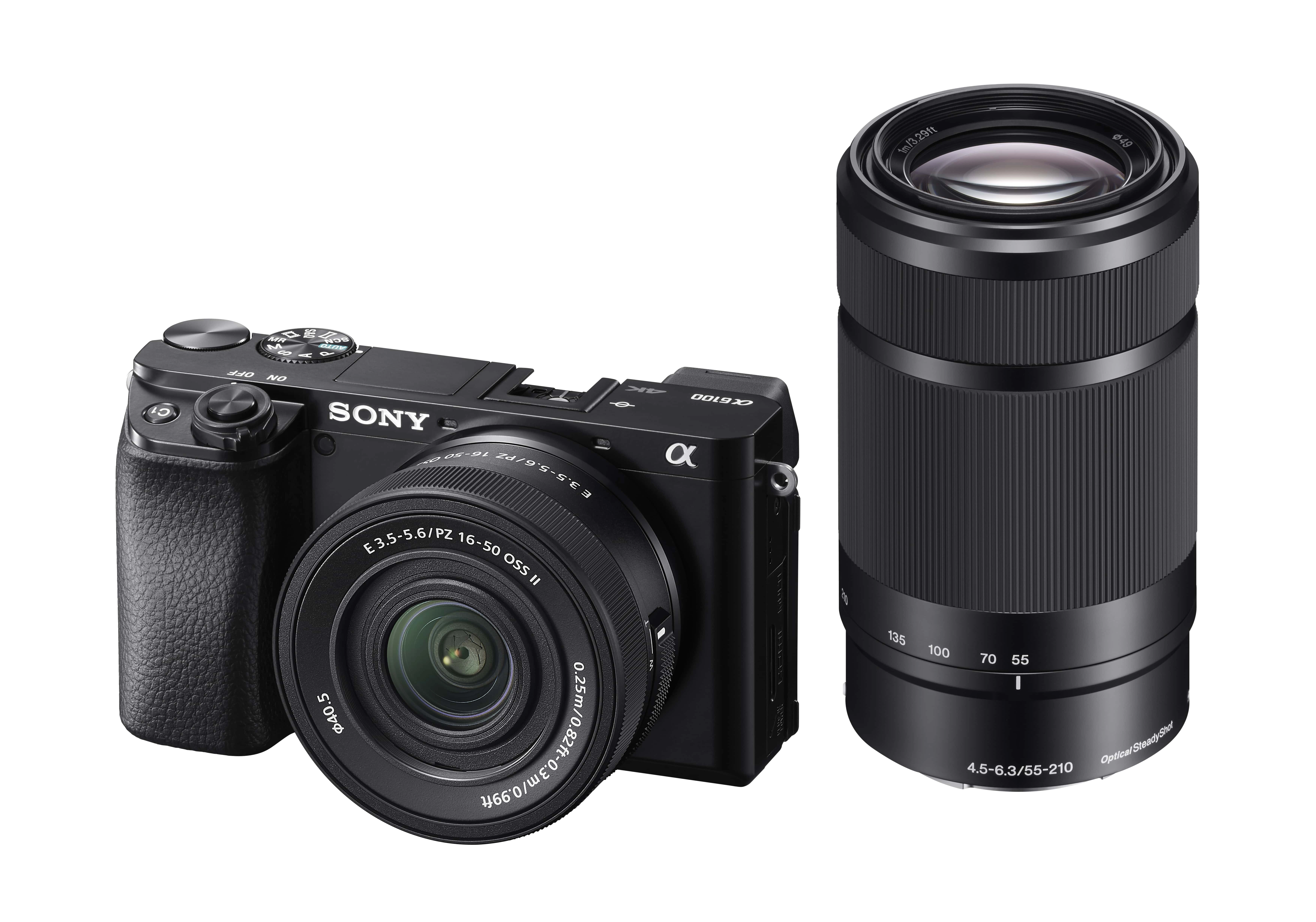 Aparat Sony A6100A + E PZ 16-50mm + 55-210mm