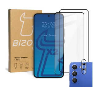 Bizon 2x szkło + szybka na aparat Edge 2 do Galaxy S23 Plus