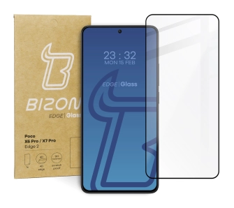 Szkło hartowane Bizon pełne Edge 2 do Xiaomi Poco X6 Pro/X7 Pro