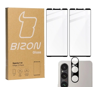 Zestaw ochronny Bizon 2x szkło + szybka na aparat Edge 2 Pack do Sony Xperia 1 VI