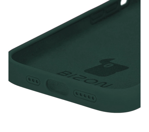 Bizon Silikonowe Soft do iPhone 14 Pro Ciemnozielony