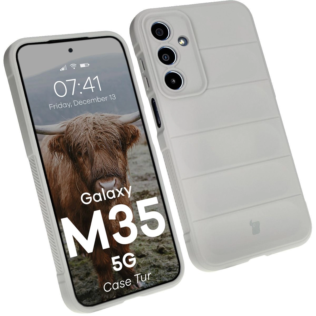 Etui Bizon Tur do Samsung Galaxy M35 5G Szary