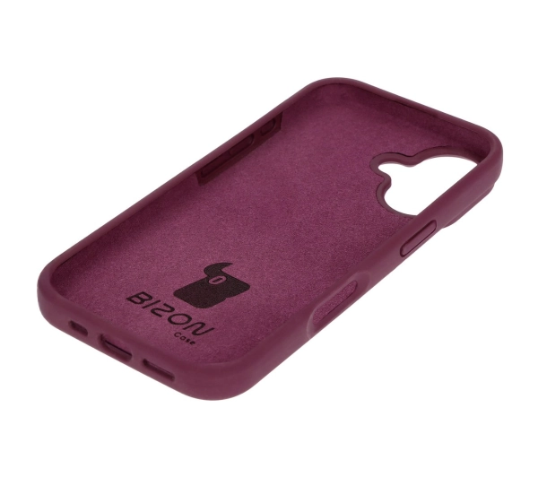 Bizon Silikonowe Soft do iPhone 16 Ciemno-fioletowy