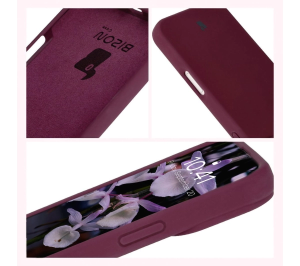 Bizon Silikonowe Soft do iPhone 16 Ciemno-fioletowy