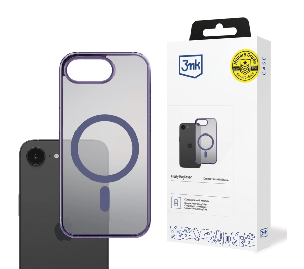 3mk Frosty MagCase iPhone16e Fioletowy