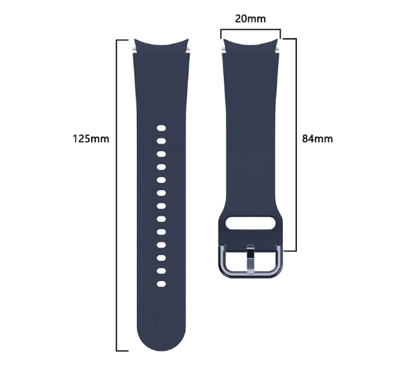 Bizon Strap Watch Silicone do Galaxy Watch 20mm Granatowy