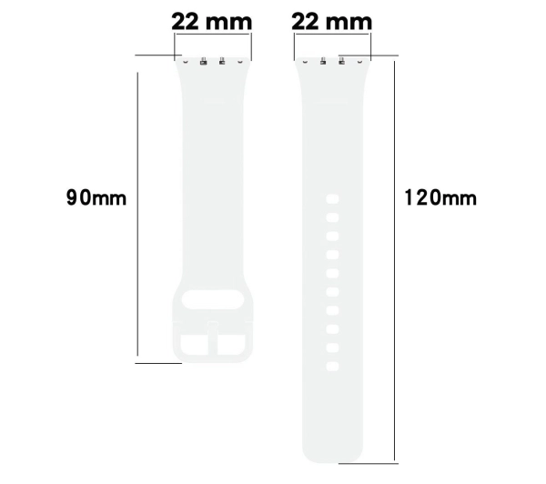Bizon Strap Watch Silicone do Galaxy Fit 3 Biały
