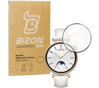 Szkło hybrydowe Bizon Edge Hybrid do Huawei Watch GT 4 41mm
