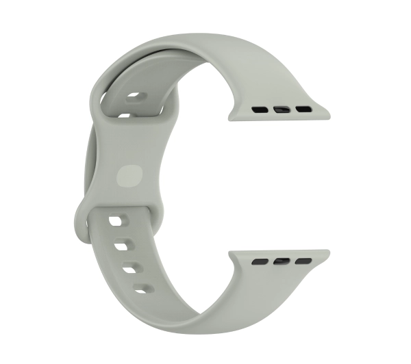 Bizon Strap Watch Silicone S do Apple Watch 44/45/46/49mm Jasno-szary