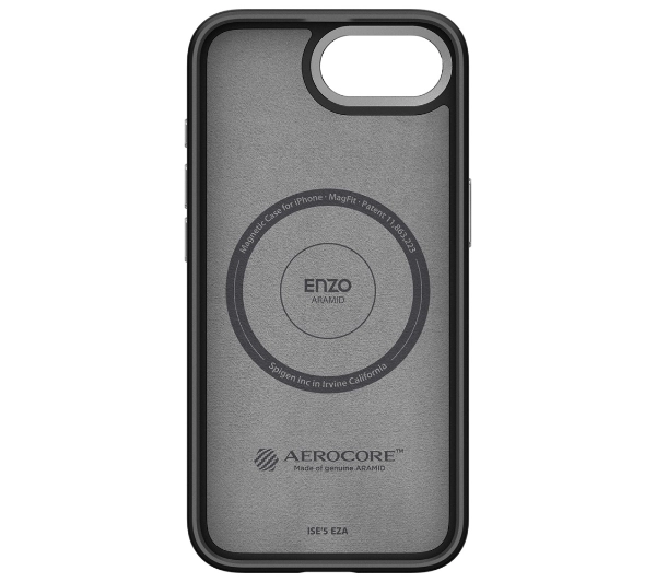 Spigen Enzo Aramid Mag MagSafe do iPhone 16e Czarny