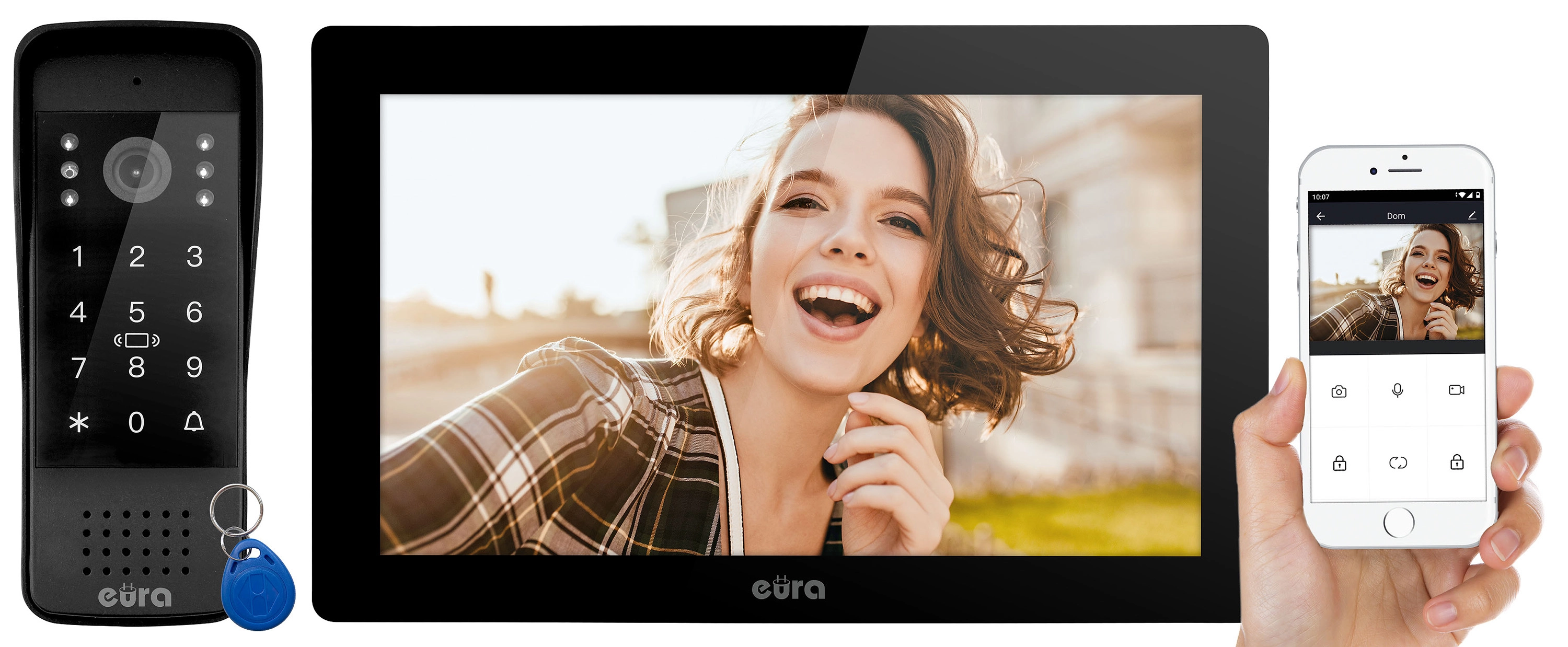 Wideodomofon Eura-Tech Eura VDP-86A3 Czarny