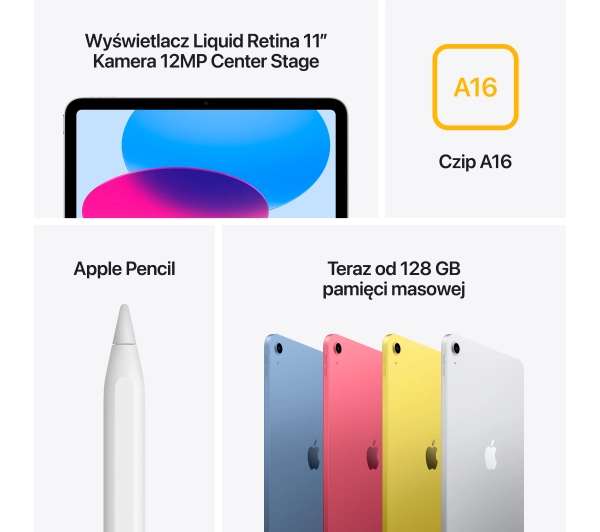 Apple iPad 11" 11 gen 128GB Wi-Fi Różowy - ⚡ EURO HIT CENOWY! ⚡ - Kup na Raty - RRSO 0%