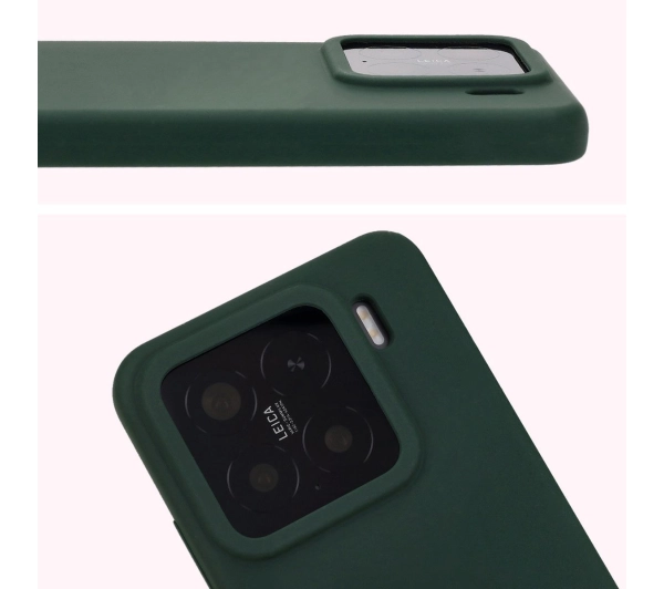 Bizon Silikonowe Soft do Xiaomi 15 Ciemnozielony